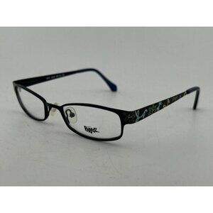 Bratz Girls Youth Eyeglasses 2312 Blue Black Floral 46-18-130  Glasses Frames